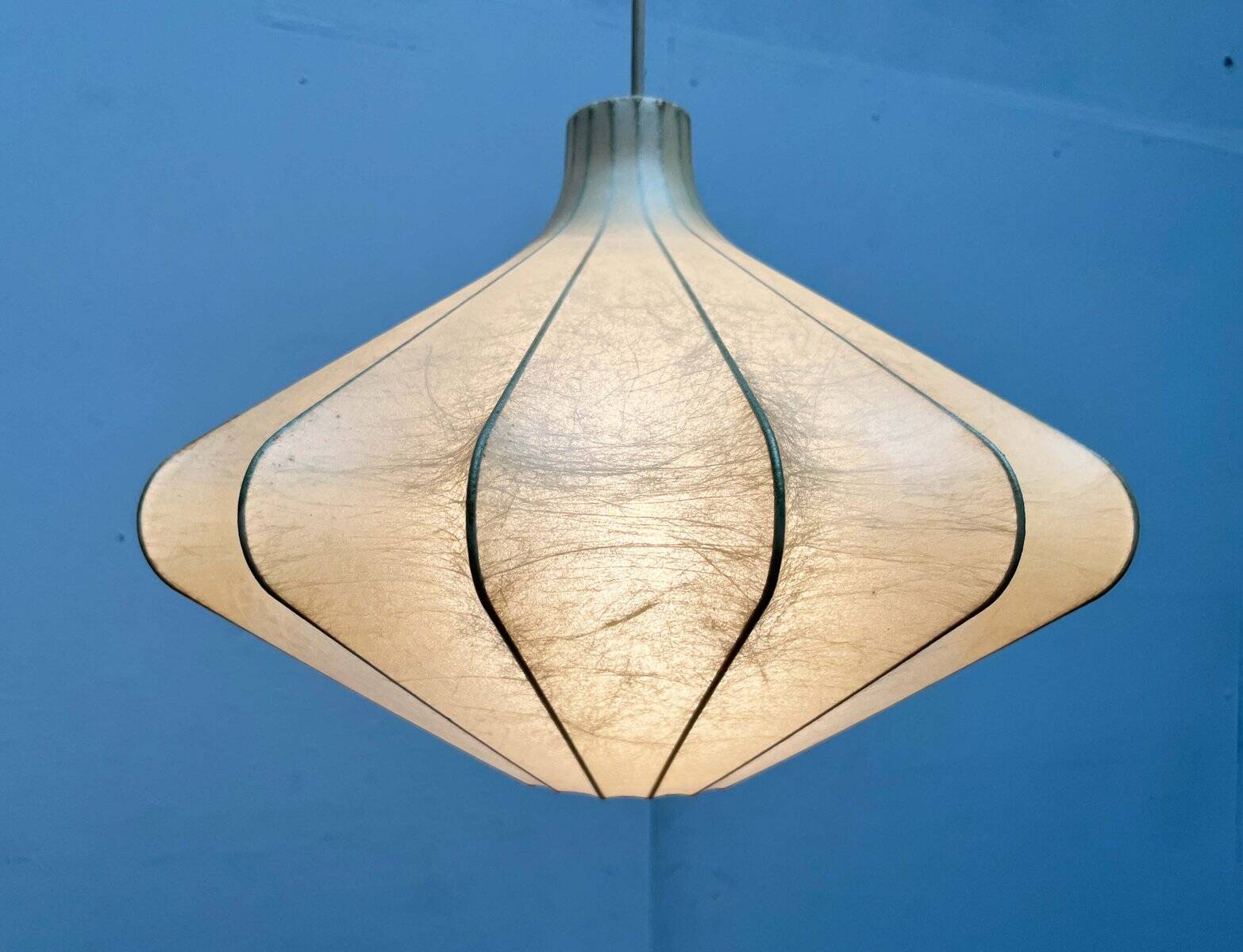 Modern mid-century Cocoon pendant lamp by Friedel Wauer for Goldkant Leuchten, 1960s.