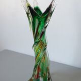 Murano vase in speckled twisted glass 1960s