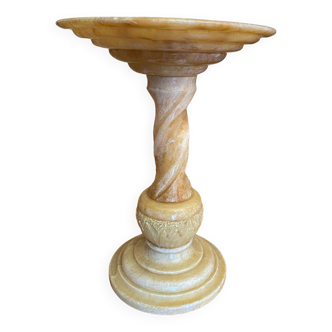 Alabaster pedestal table