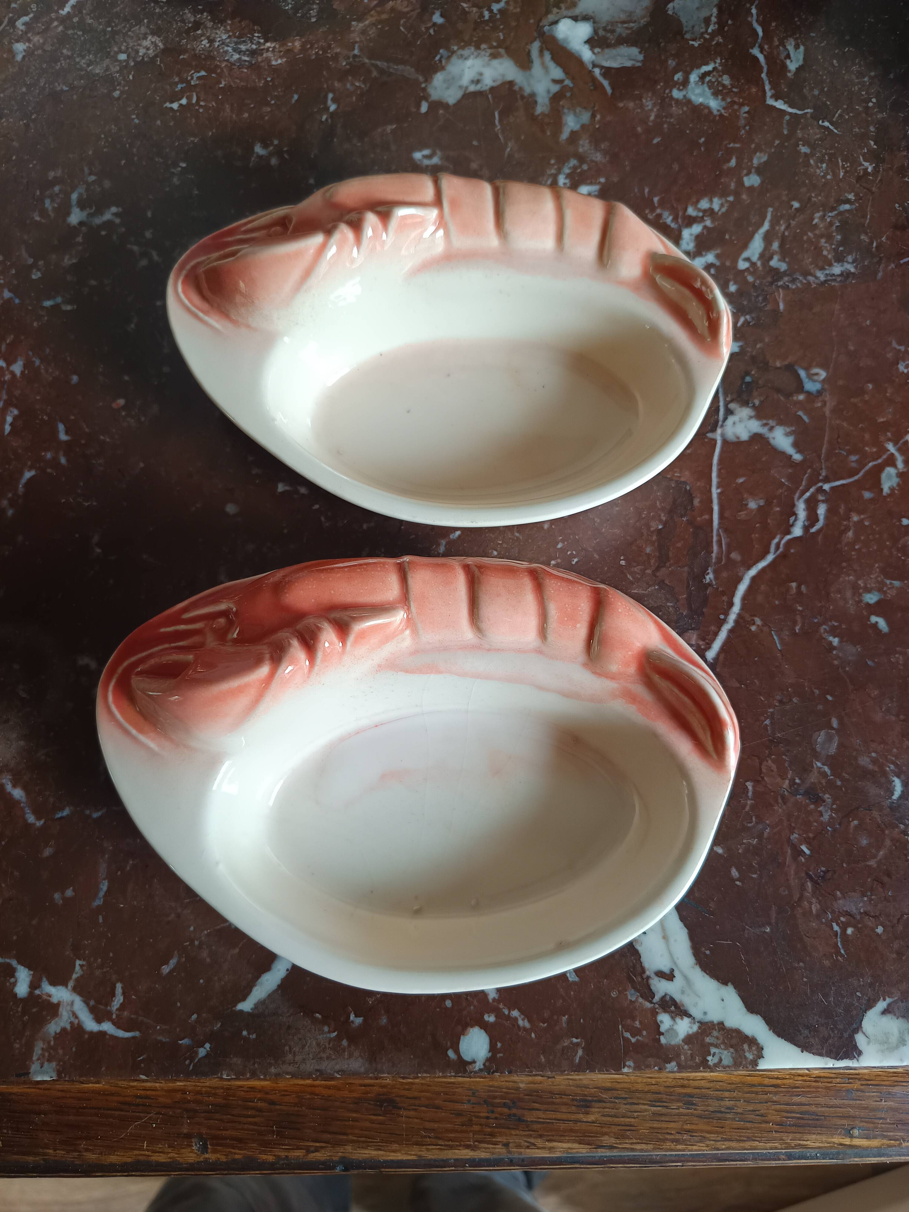 Two vintage Charles Amand ramekins