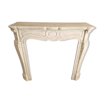 white marble fireplace