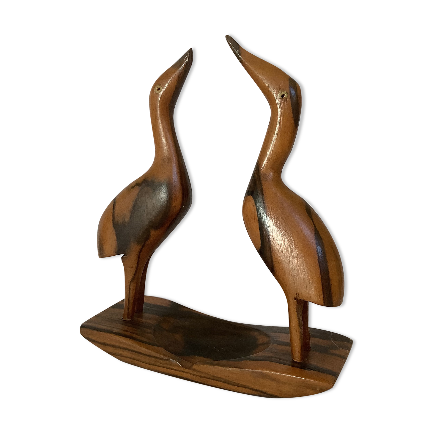 Empty ashtray wooden bird pocket