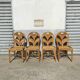 Set of 4 rattan chairs