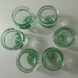 6 vintage glass jam jars