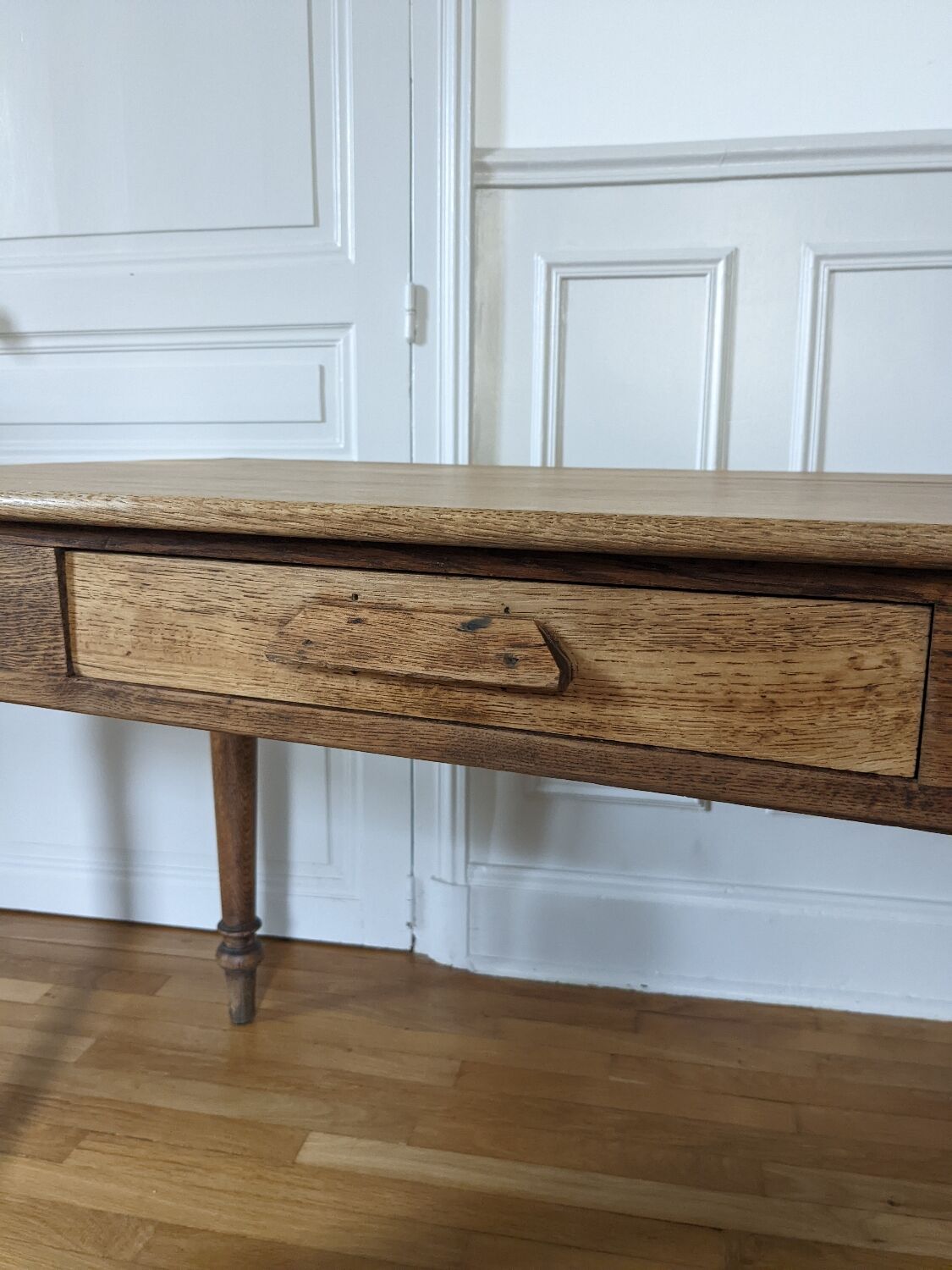 Farm table with turned legs