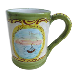 Decorated mug, ceramic
