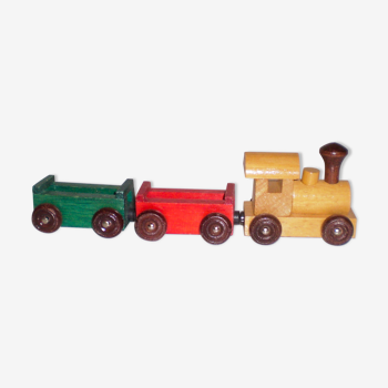 Train en bois vintage