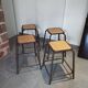 4 vintage stackable workshop stools from Mullca.