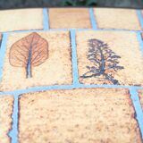 Roger Capron round coffee table with 4 legs "column"