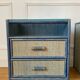 Paire de chevets en rotin vintage