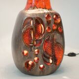 German Fat Lava ceramic floor lamp by Hülstadt Leuchten, 1960s