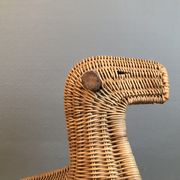 Rattan and bamboo rocking horse