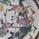 Magnificent vintage decorative plate signed in earthenware with Asian decor.