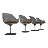 Set of four Champagne chairs by Estelle & Erwine Laverne, France 1956