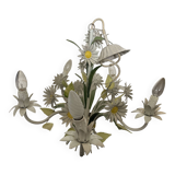Metal flower chandelier