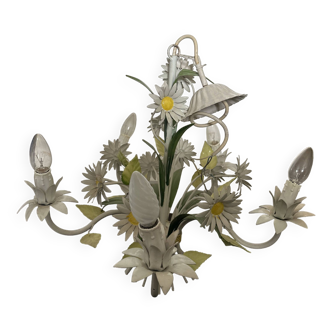 Metal flower chandelier