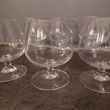6 crystal cognac glasses