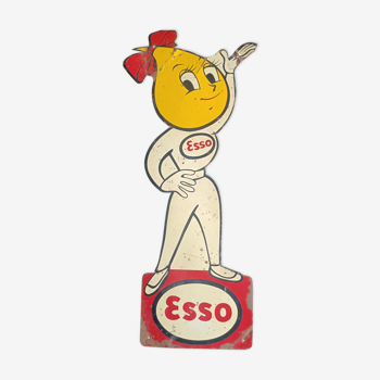 Plaque en tôle Esso  1950