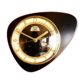 Vintage clock, wall clock "FFR Morbier red and black"