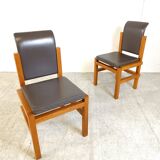Solid oak dining chairs by Meubelatelier Vanda, 1970s