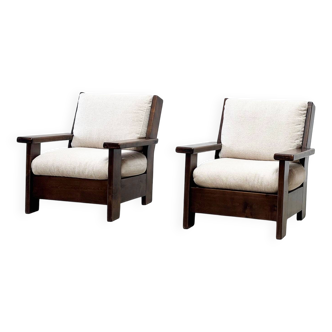 Chaises longues brutalistes