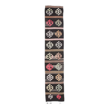 Tapis Kilim vintage beige saumon 2x7, 64x226 cm