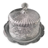 Cloche à fromage sur son plateau de la verrerie Scailmont Hamage