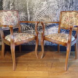 Pair of vintage bridge chairs