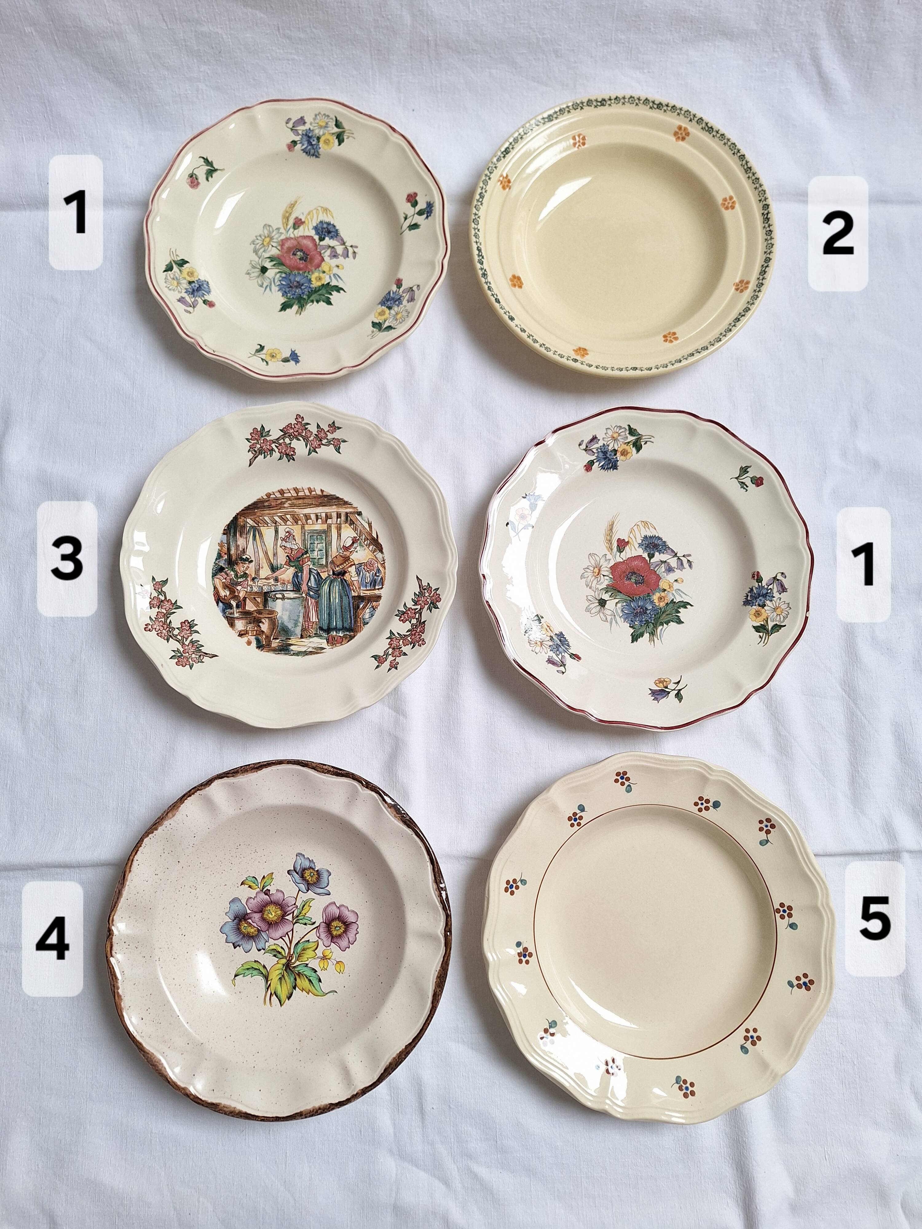 Vintage soup plates