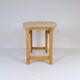 Modern Scandinavian stool in pine and sheepskin, Sweden, 1970s