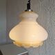 Vintage White Glass Pendant Lamp: Mid-Century Modern Kitchen Lighting