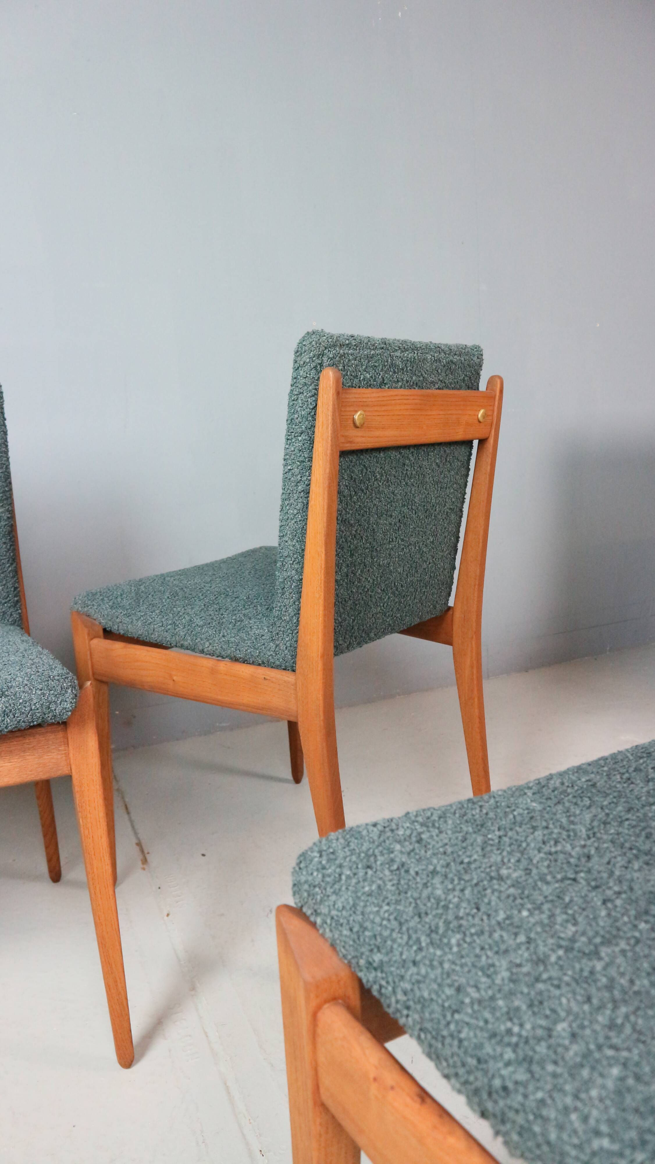 Set of four dining chairs by ISA Bergamo, 1960s.