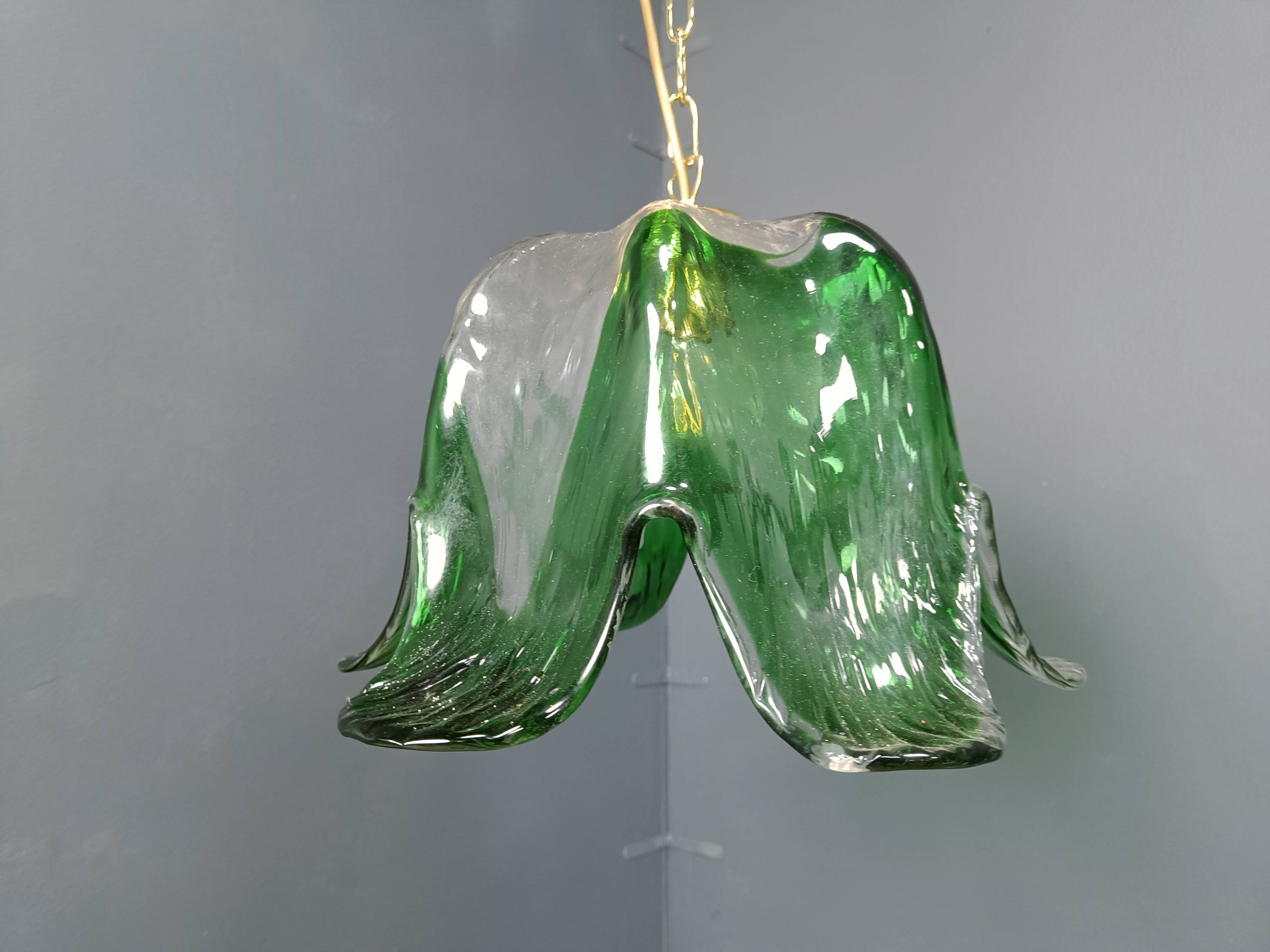 Vintage Murano glass pendant light, for Mazzega, 1960s