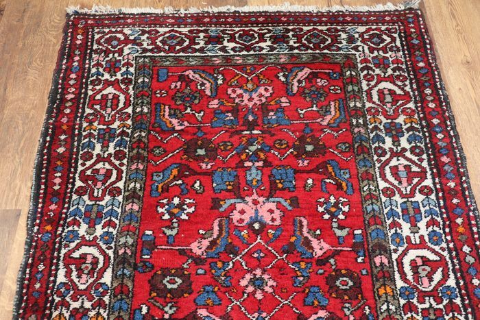 Hand-knotted hamadan carpet Iran 98x195cm