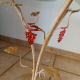 Coffee table and vine leaves