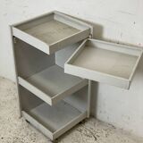 Vintage gray metal architect's trolley, Bieffe Padova style