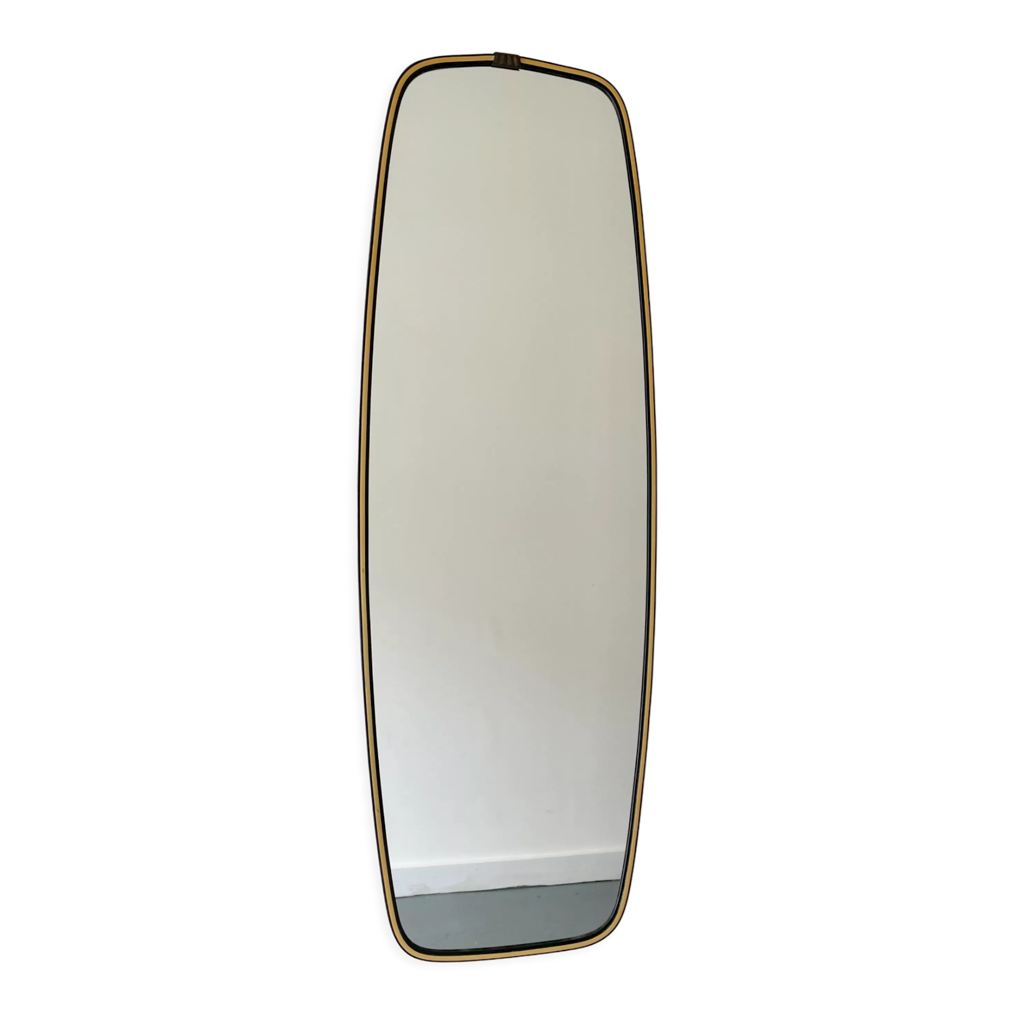 Vintage Wall Mirror with thin Black Frame