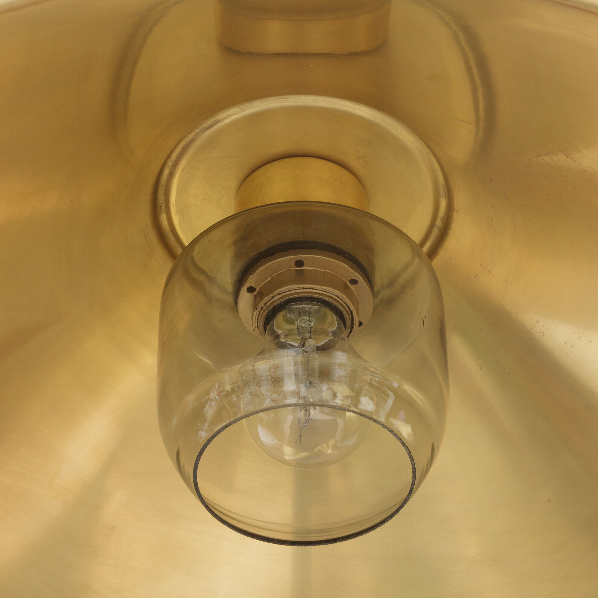 Set of four vintage brass lamps