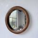 Woven wicker round mirror 1960