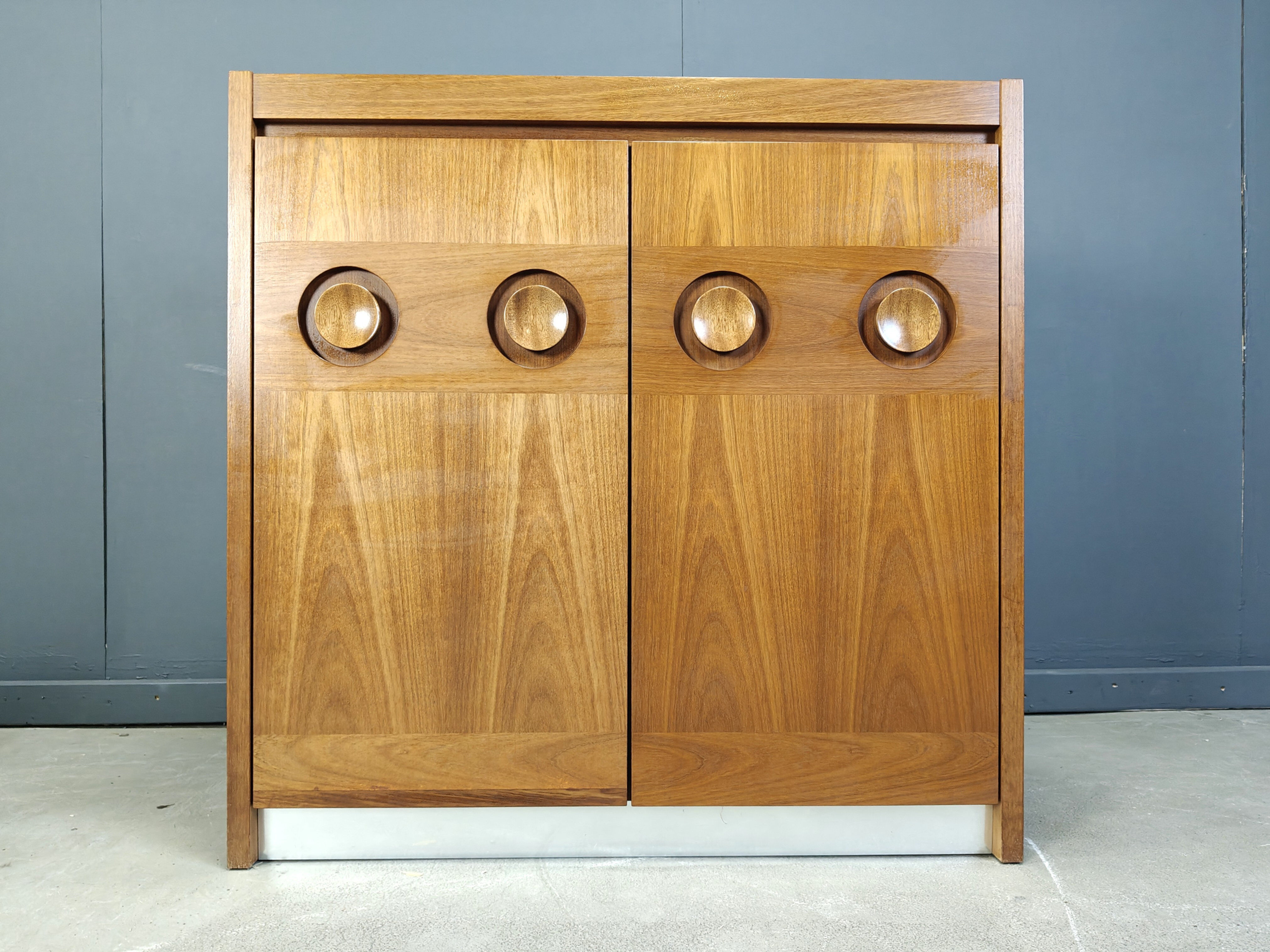 Vintage brutalist bar cabinet, 1970s