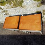 Pair of patinated bedside tables in Louis XVI style