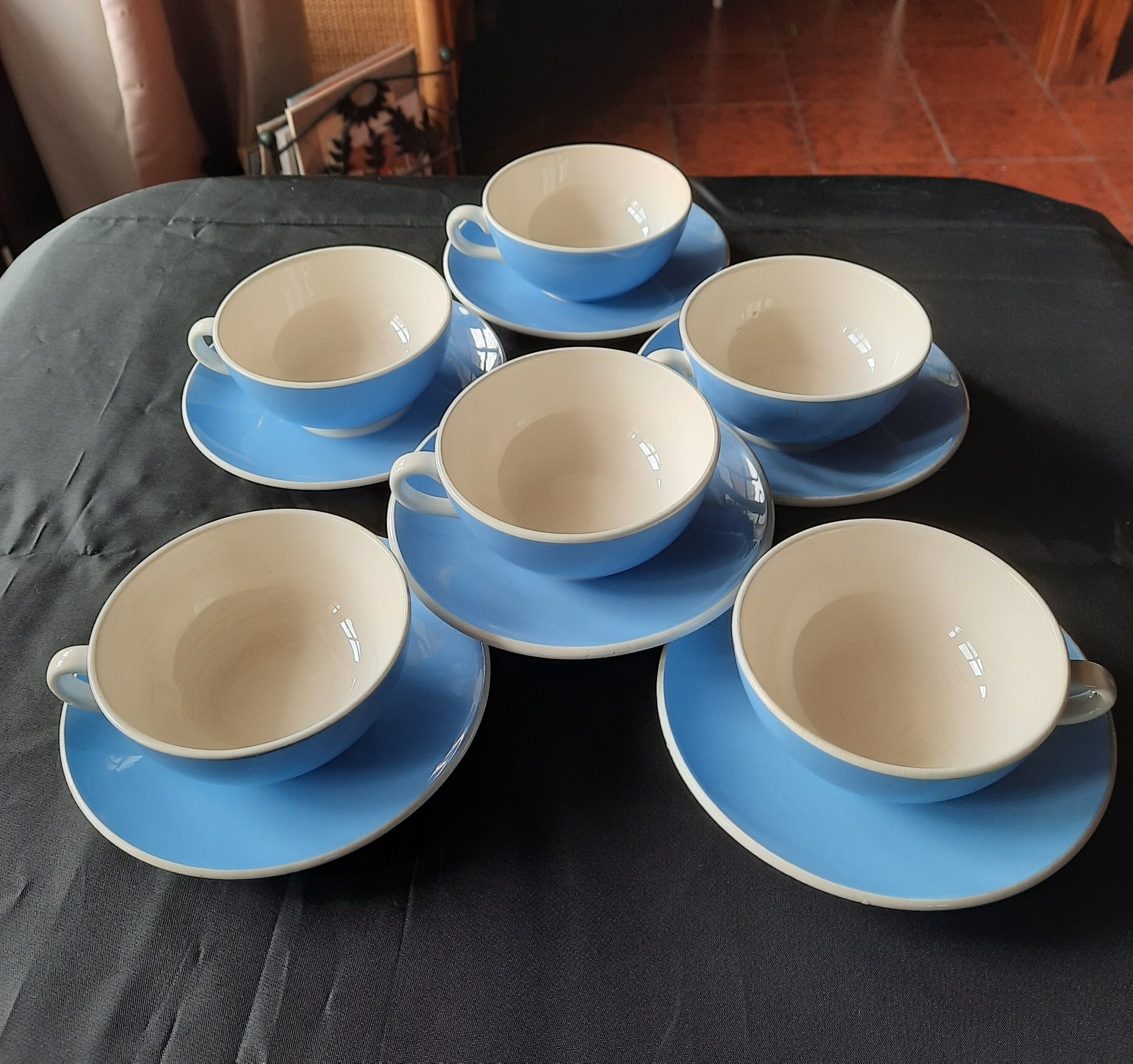 6 cups and under cups Villeroy and Boch from Mettlach
