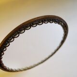 Face à main rond en métal ciselé du XIXème 9,5 cm