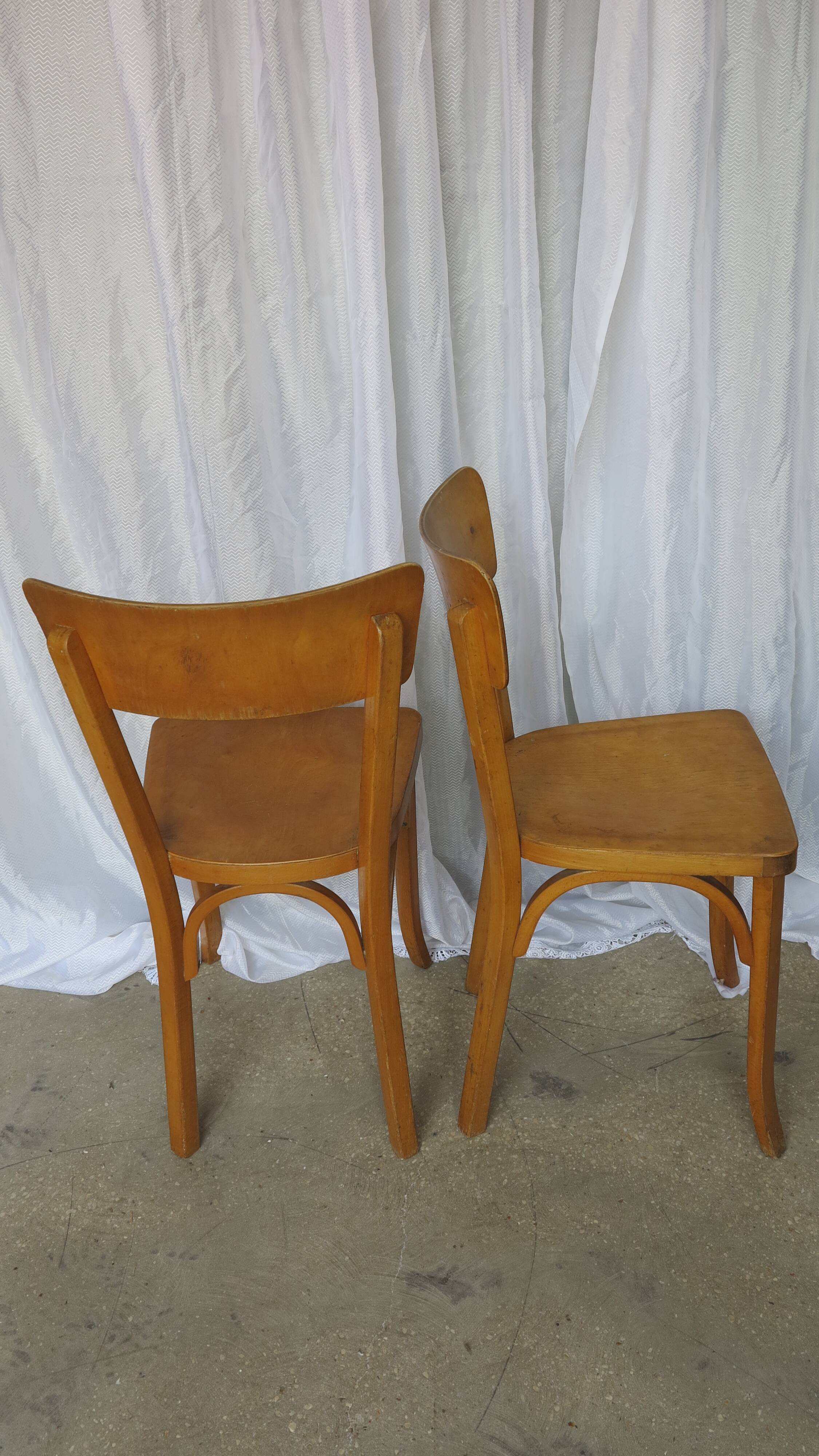 Pair of Baumann bistro chairs