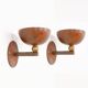 Vintage copper and brass wall candle holders