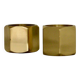 Pair of Swedish brass candlesticks from the mid-century by Inga Bjornsson Fakt
