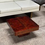 Lacquered Parchment Coffee or Side Table in the Style of Aldo Tura, Italy 1970's