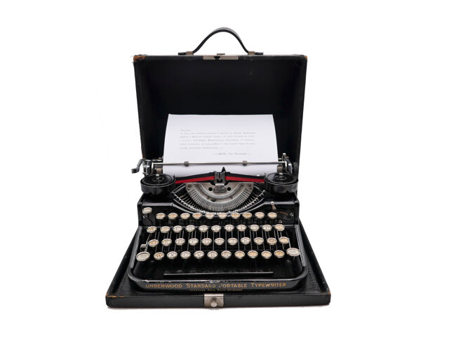 Machine à écrire underwood 4 bank révisée ruban neuf noir 1926