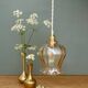 Vintage amber glass tulip pendant light