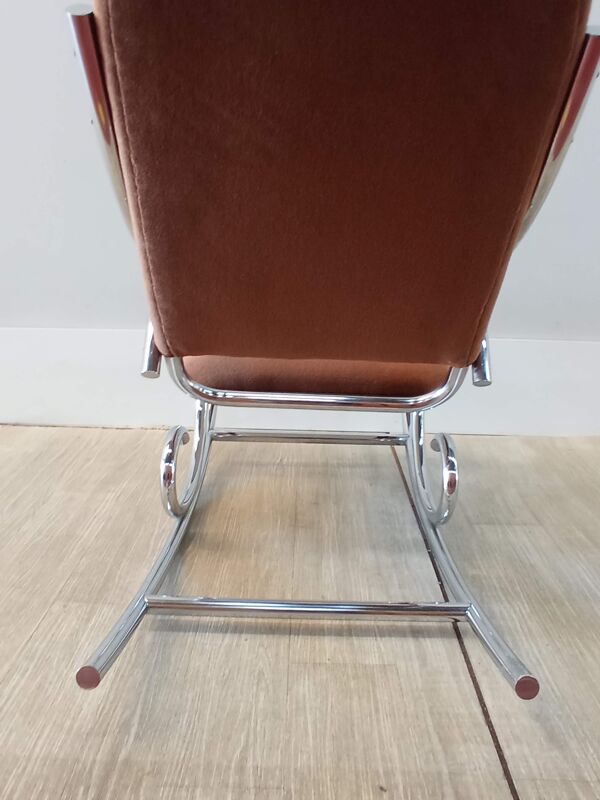 Rocking-chair chromé